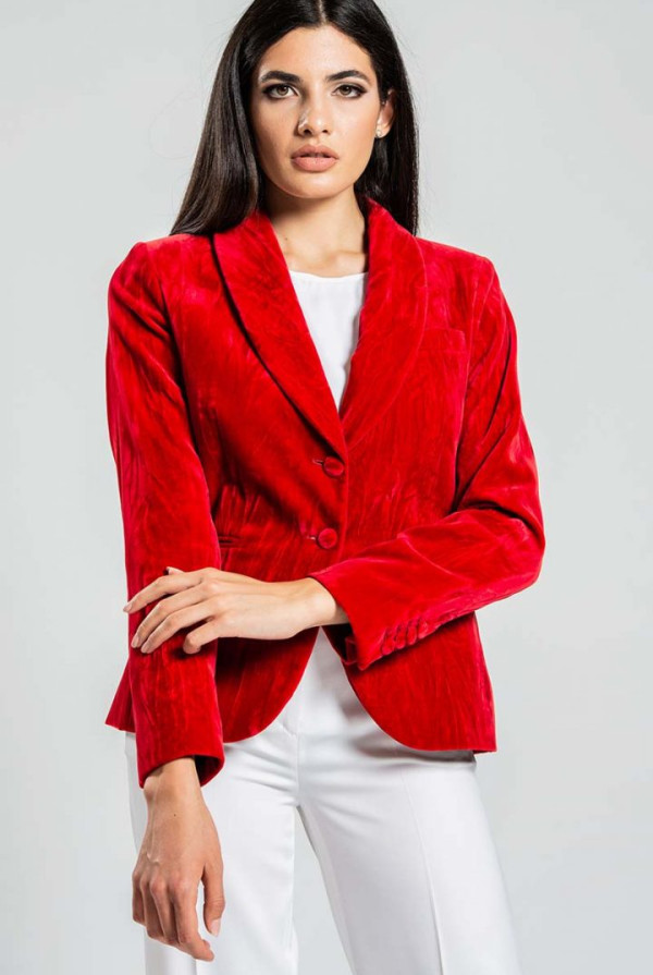 Women's Velvet Jacket - Daring Red – More Than Beauty