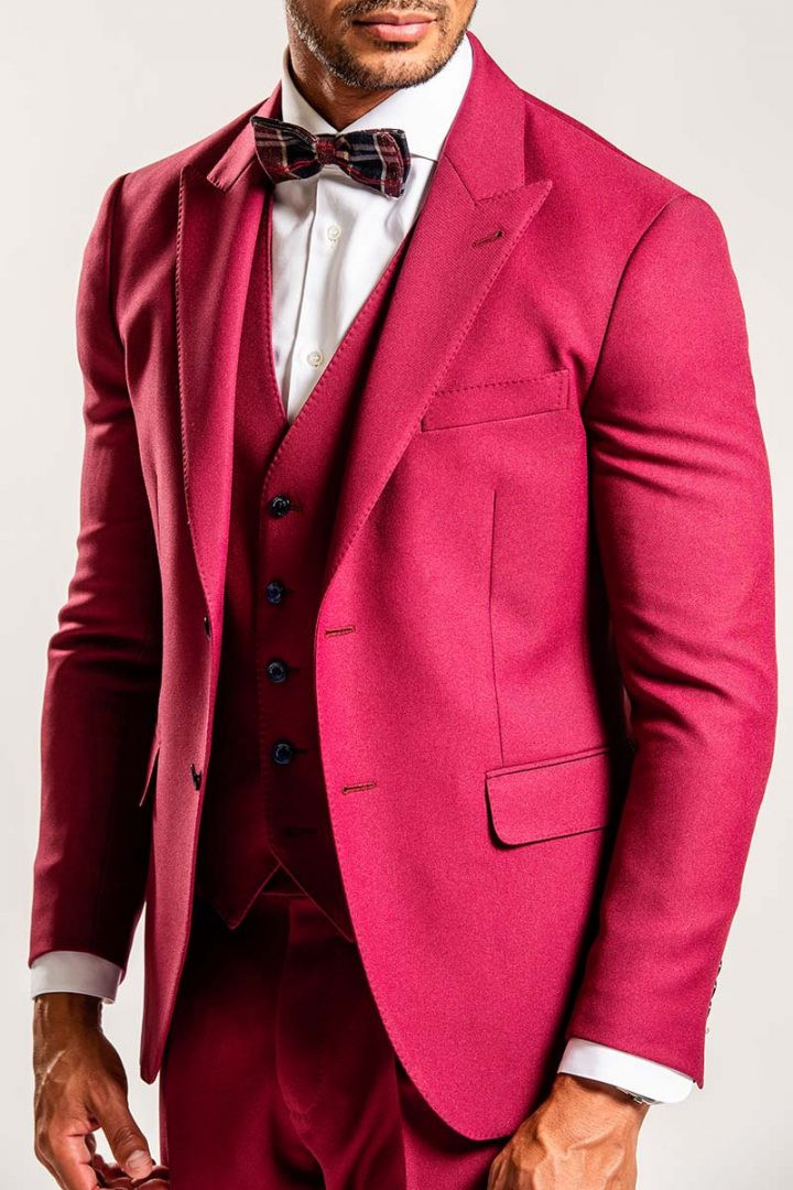 Red suit with vest | Creazioni Baleani