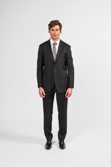 Men suit in black wool